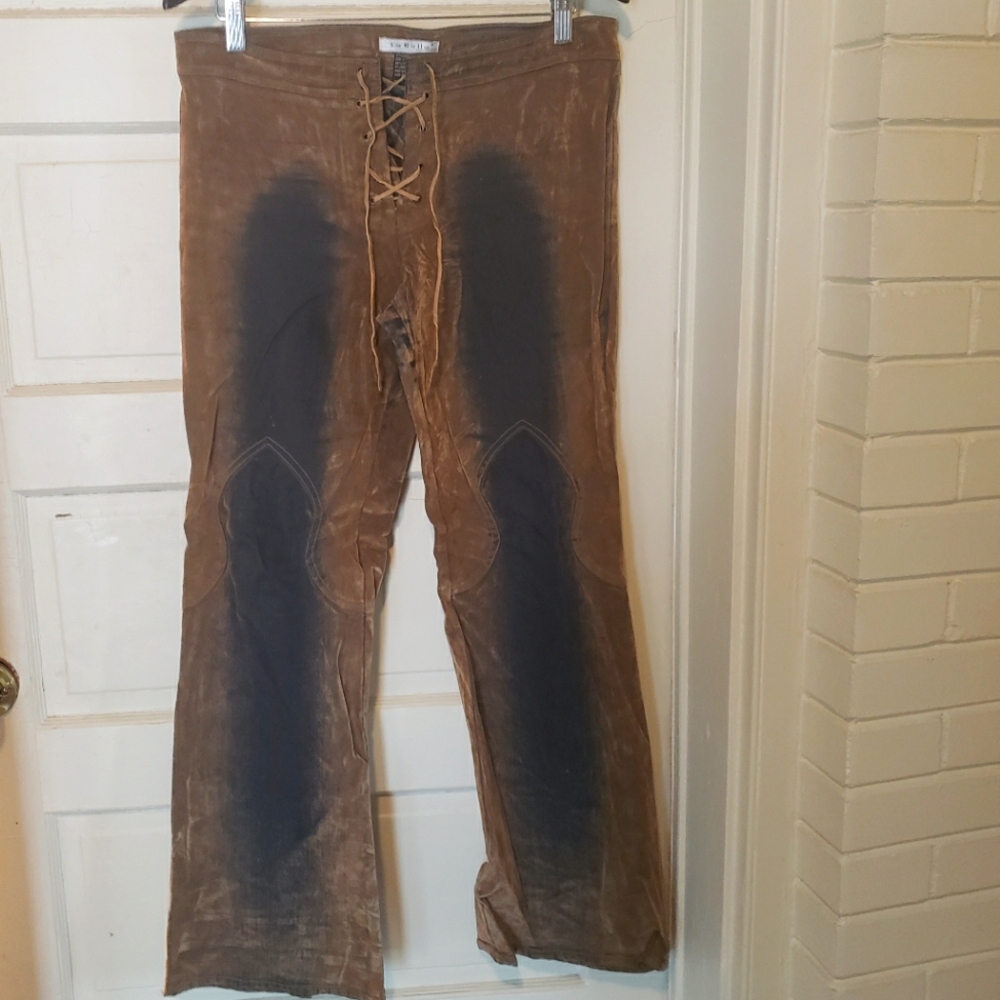 La Belle Imitation Leather Jeans